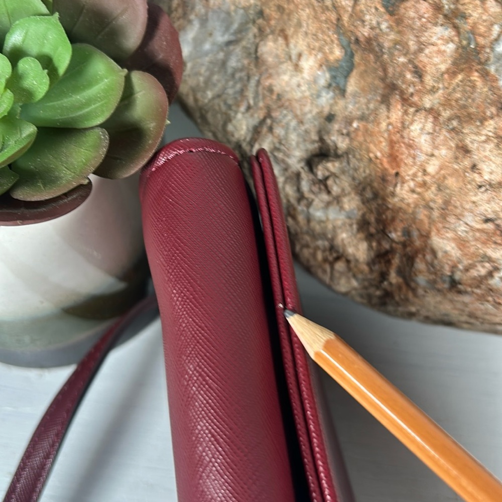NWOT CHAPS Crossbody Wallet Removable Strap Burgundy Red CHAPS Purse - Picture 15 of 15